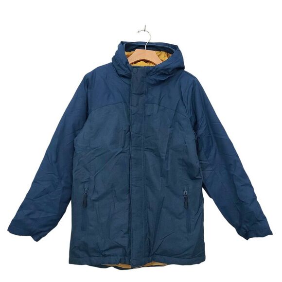 All In Motion Soft Shell Hooded Jacket Youth XL 16 Blue Zip Up Insulated Winter - Picture 1 of 13